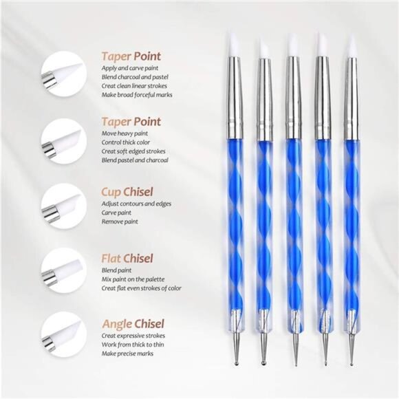 Pottery Clay Sculpting Tools 43Pcs Double Sided Ceramic Clay Carving Tool Set - Picture 5 of 7